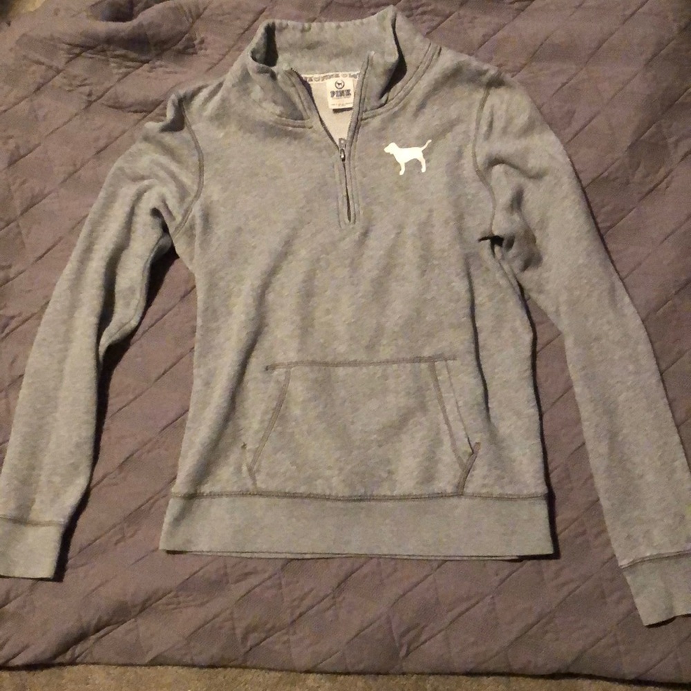 COPY - PINK Small 3/4 zip sweater
